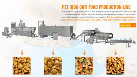 100-3000 kg/h Industrial automático húmedo seco animal mascota perro gato fabricación de alimentos extrusora máquina de fabricación de alimentos para peces línea de producción planta de procesamiento